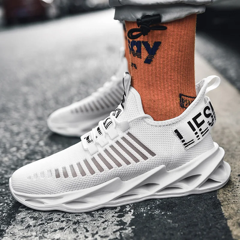 Мужские кроссовки 2020 модная удобная обувь для бега сетчатая дышащая