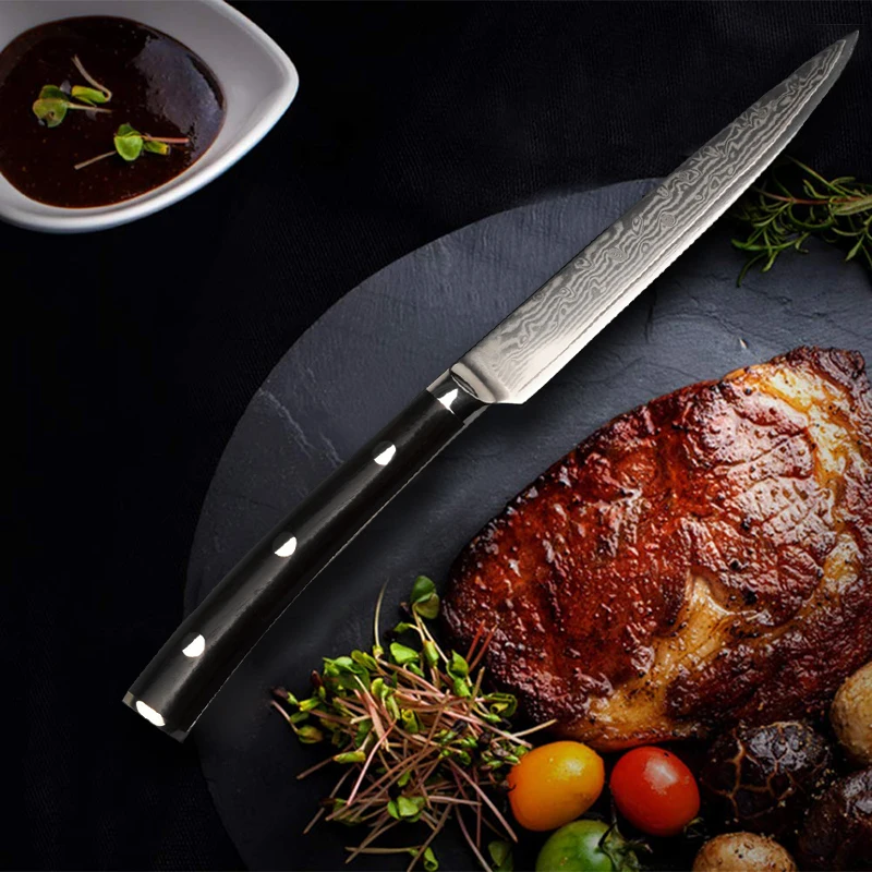 5-дюймовый кухонный нож для фруктов VG10 из дамасской стали | Дом и сад