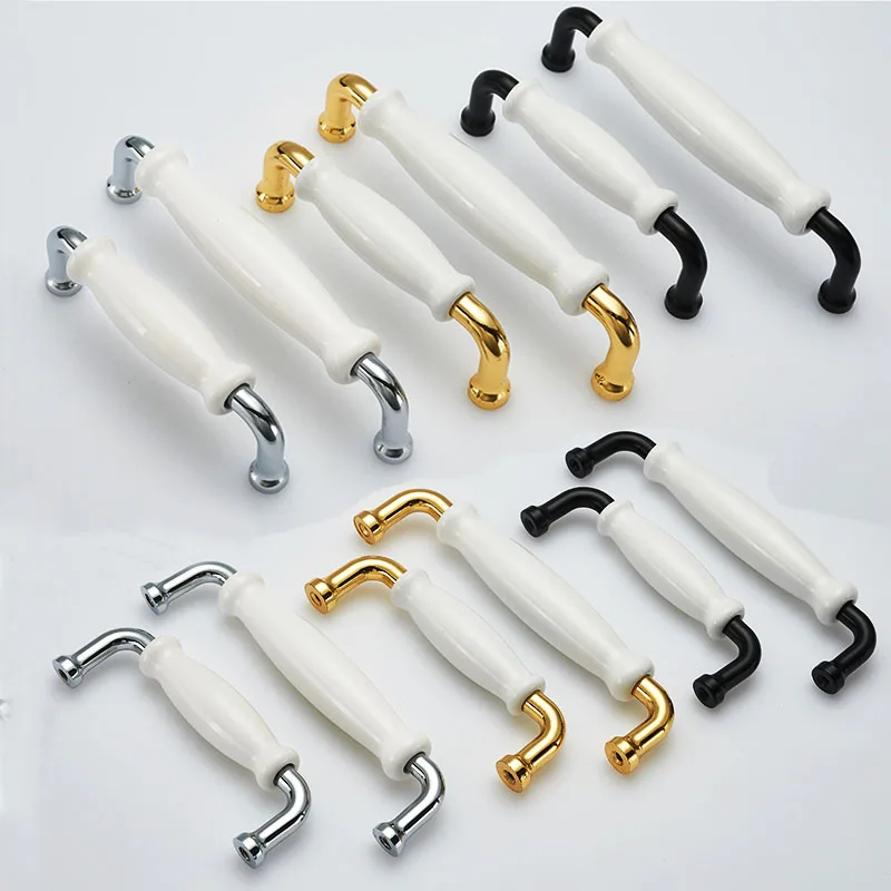1 шт. современные керамические кухонные ручки из цинкового сплава | Обустройство