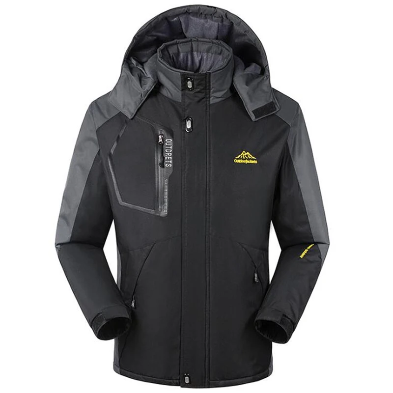 

Winter Fleece Thermal Hiking Jacket Outdoor Climbing Trekking Windbreaker Thicken Waterproof Sport Assault Coat Men Clothing 8XL