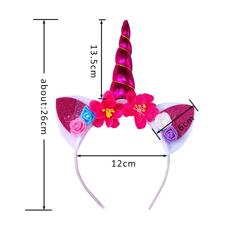 Повязка на голову с единорогом для мальчиков и девочек обруч волос мячиком день
