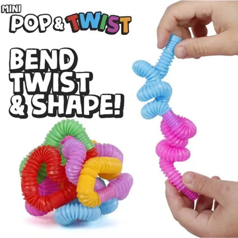 

Mini Finger Pop Tube Toys for Kids and Adults Pipe Sensory Tools for Stress and Anxiety Relief Cool Bendable Stimming Toys