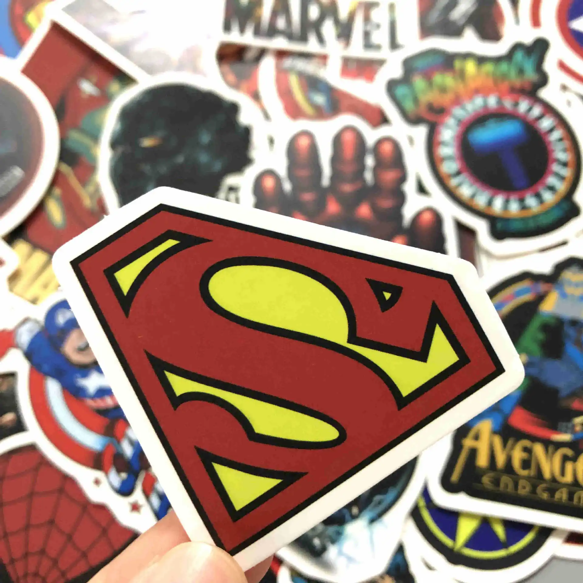 50 шт./упак. с принтами "Marvel", "Мстители", стикеры из фильмов «Супергерои» крутые стикеры Чемодан ноутбук для телефона на мотоцикл Водонепроницаемый игрушка наклейки подарки