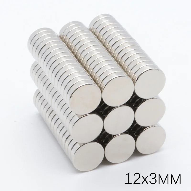 

100pcs 12x3 mm N35 Super Strong Powerful Disc NdFeB Rare Earth Magnet 12 mm*3 mm Round Neodymium Magnets 12mm x 3mm