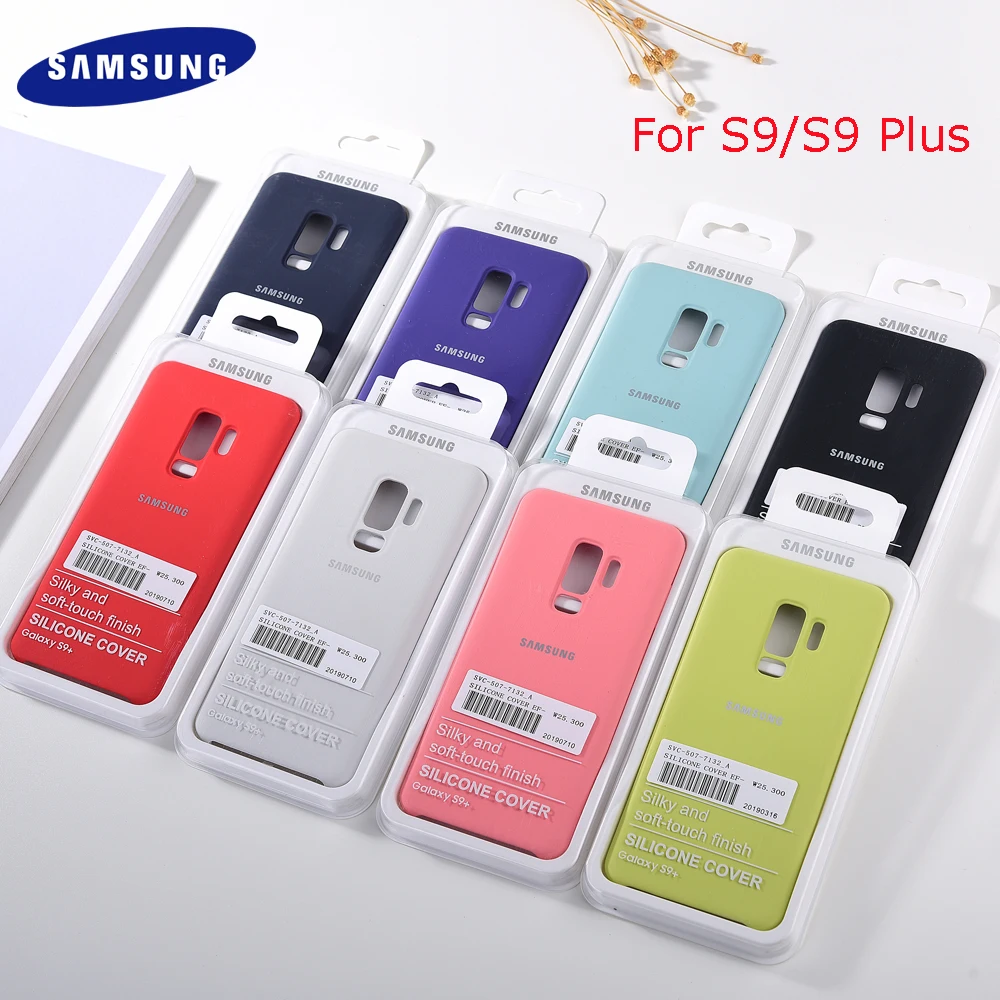 Официальный чехол для Samsung Galaxy S9 Plus из жидкого силикона мягкая защитная задняя