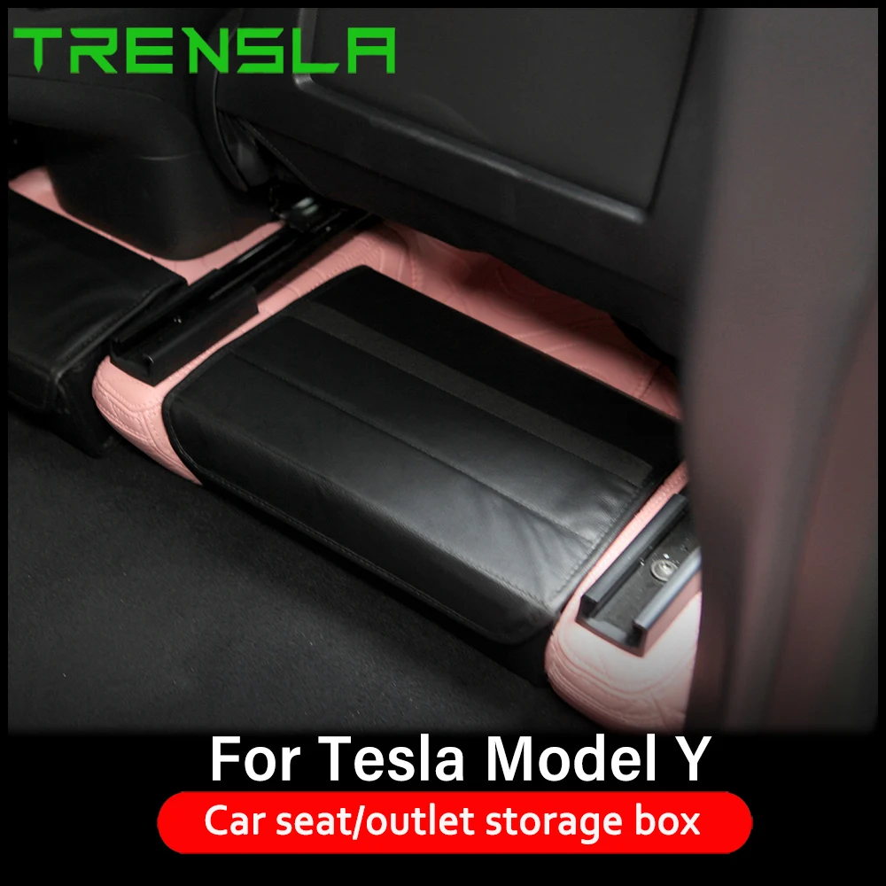 

Задний кожаный ящик для хранения под сиденьем Tesla Model Y и выход заднего кондиционера увеличивают пространство в салоне автомобиля