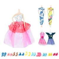 kieka diy 15pcs package accessories for 30cm barbie doll 1wedding dress 2 chinese vintage style dresses 2 mini dresses 10 shoes