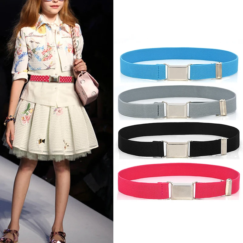 

Adjustable Belt Kids Children Stretch Elastic Canvas Waistband Easy Buckles Belt