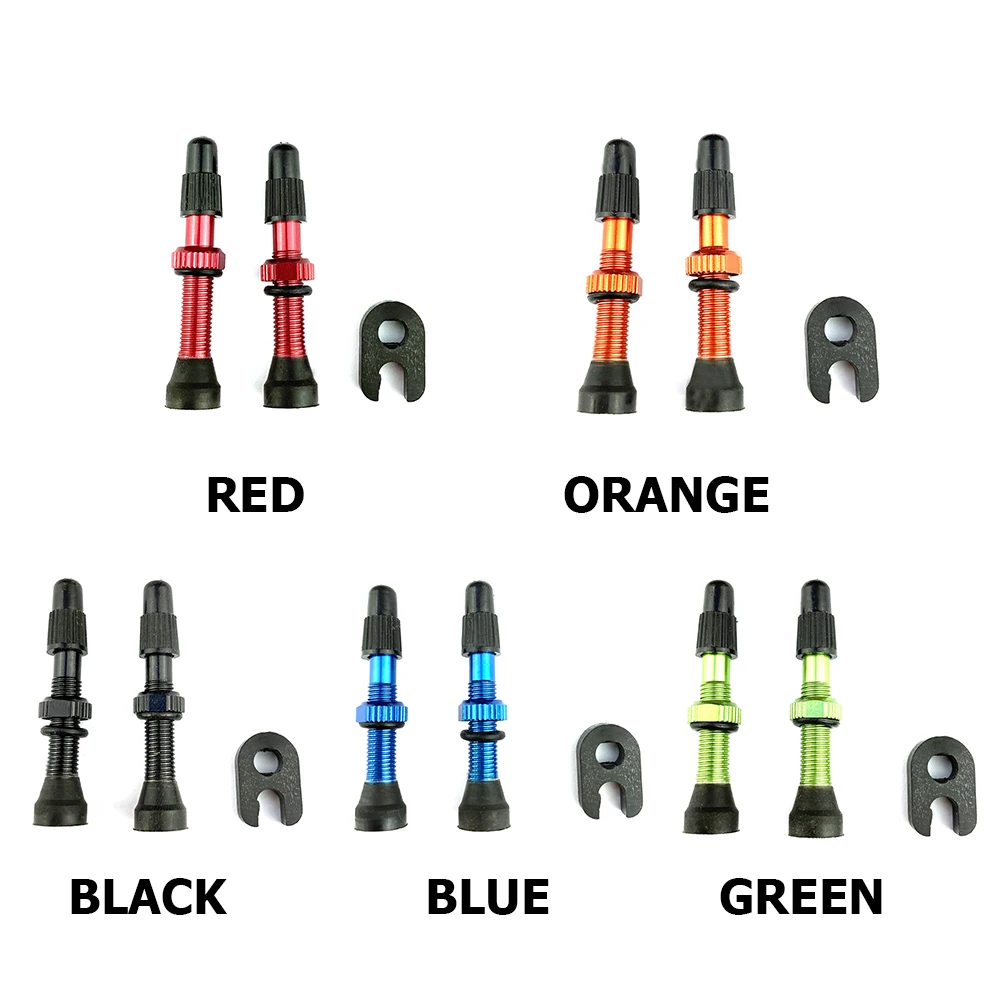 

1 Pair 48mm Alloy Stem Presta Valve with Tool for Road MTB Bike Tubeless Tire Enduring Car Durable Parts Components