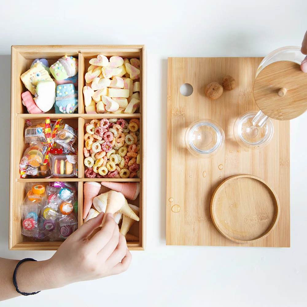 Творческий бамбука и Сухофрукты Strorange запечатанной коробке влагостойкий мульти