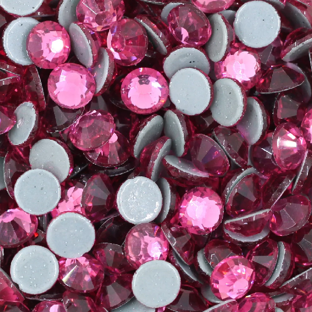 Высокое качество Горячая фиксация стразы s железные Стразы розово-розовые
