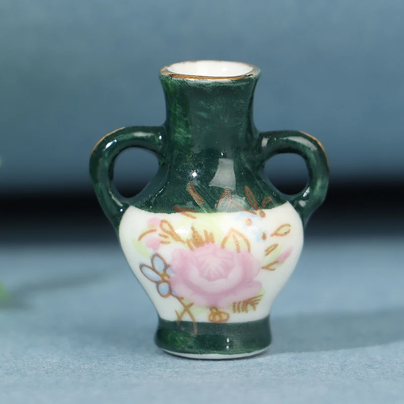 

Мини керамический горшок ручной работы для кукольного дома, декоративная ваза для детей, миниатюрный аксессуар для кукольного домика, 2 шт./...