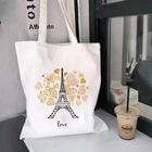 Женская тканевая сумка-тоут с принтом I Love Paris