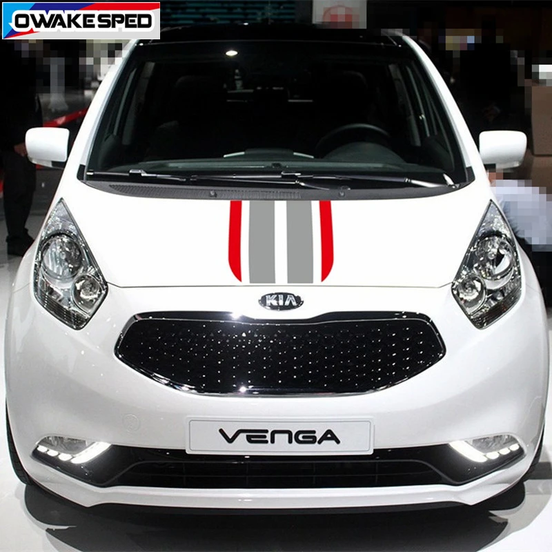 

1 комплект наклейка на хвост капота автомобиля для KIA Venga Sport Racing цветная полоска авто капот задняя крышка двигателя декоративная наклейка