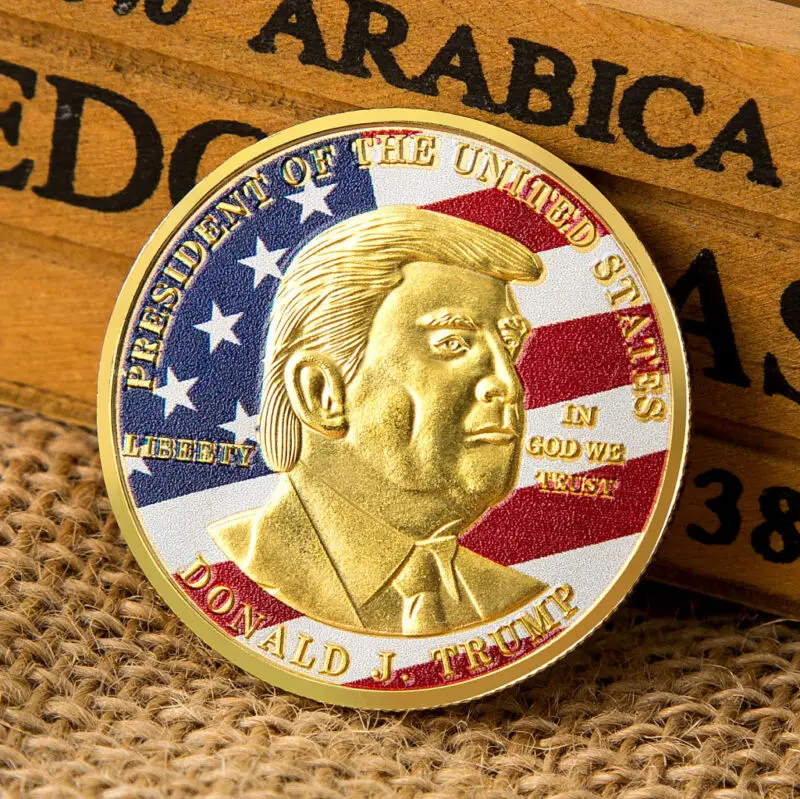 Faroot историческая память Дональд Трамп президент монета Золотой Серебряный