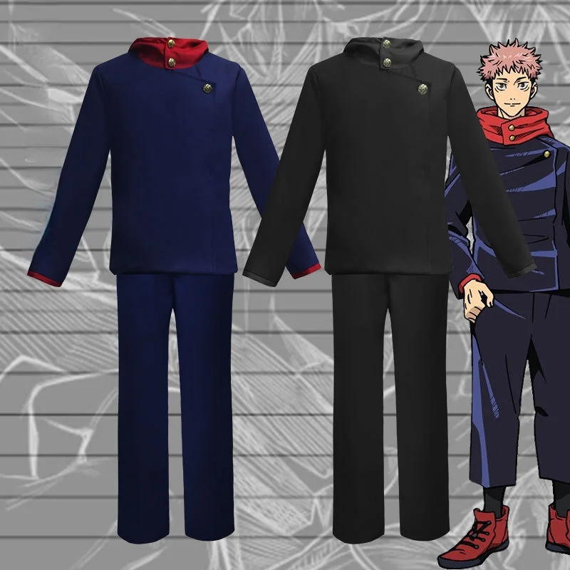 

Японские Аниме костюмы для косплея Itadori Yuji куртка пальто брюки для мужчин для взрослых и детей вечерние НКА на Хэллоуин