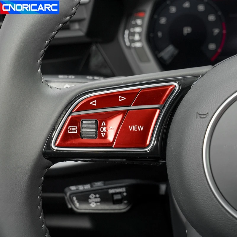 

Автостайлинг для Audi A4 A5 S4 S5 S3 2020-2021 кнопки центральной консоли рулевого колеса декоративная крышка внутренние стикеры отделка
