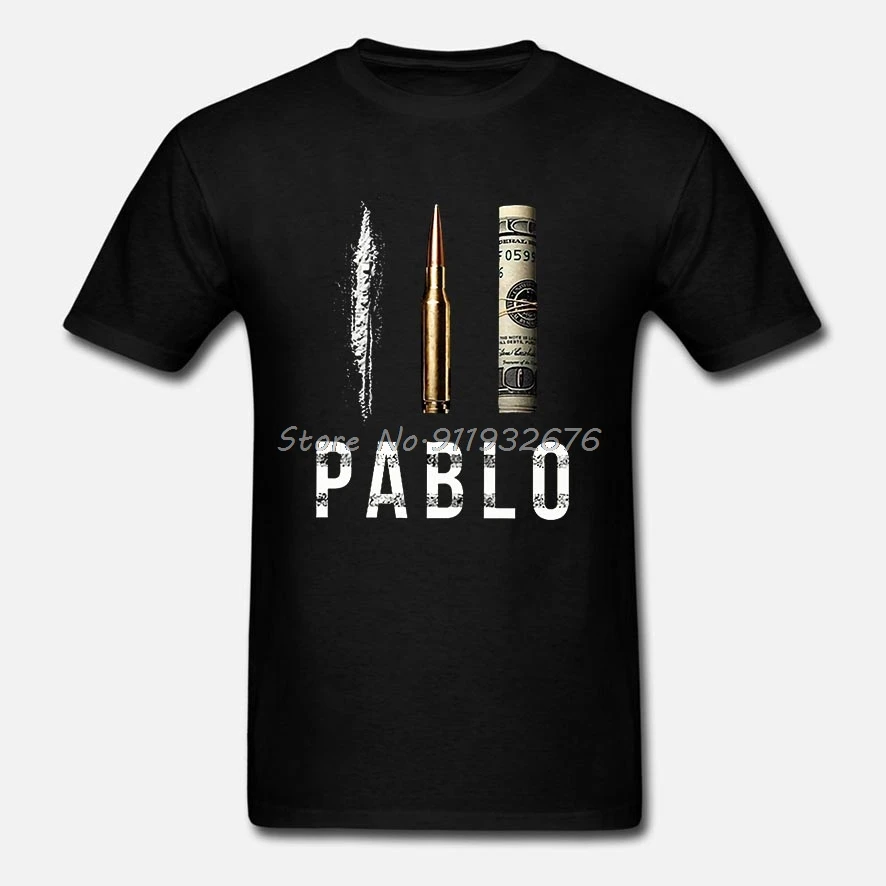 Футболка мужская с Пабло Эскобаром хлопковая Модная рубашка уличная одежда в