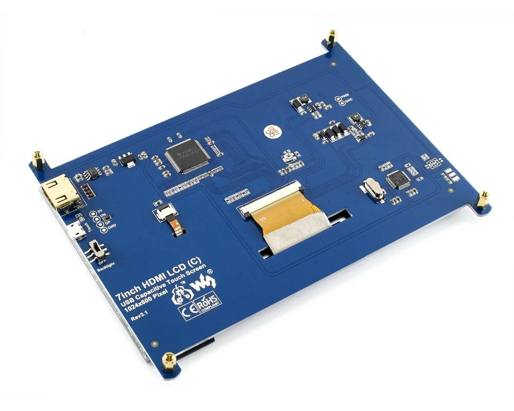 7 &quotHDMI ЖК дисплей (C) емкостный сенсорный экран Экран IPS поддерживает Raspberry Pi Zero/Zero