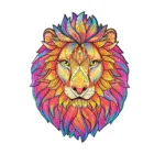 Головоломка деревянная, с изображением Льва, уникальной формы, в виде животных, в подарок, для взрослых и детей, 123 шт.