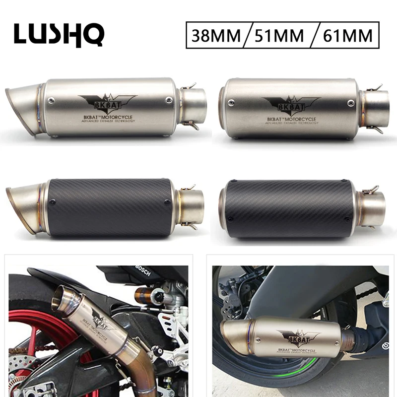 Выхлопная выхлопная труба мотоцикла mufler Escape Moto 51/61 мм для honda transalp rabeta motos yamaha ktm 790