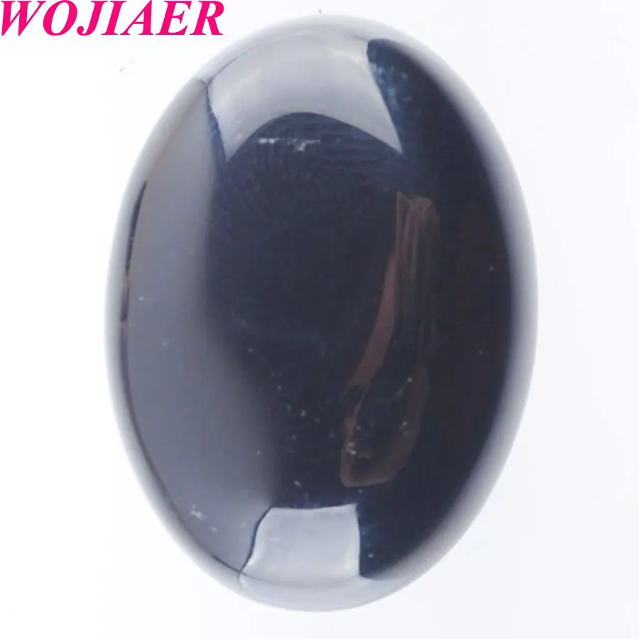 WOJIAER натуральный черный агат овальные драгоценные камни кабошон Кабины без