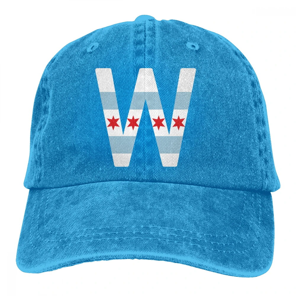 Fly The W Chicago Flag Casquette черные унисекс Мужские Женские джинсовые бейсболка с ремешком