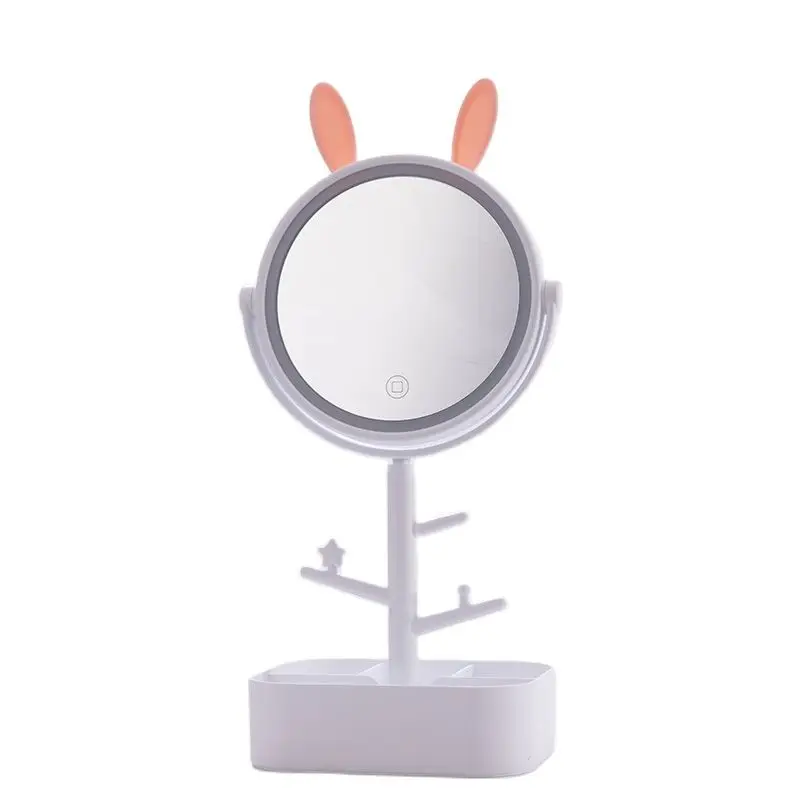 Зеркало для макияжа с кроличьими ушками и светодиодсветильник | Красота здоровье