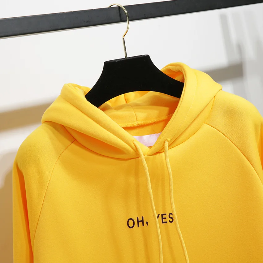 

Spring Autumn Fashion Pink Harajuku Women Casual Girl Long Sleeve Loose Terry Pocket Pullover Female Letter Clothes Thin