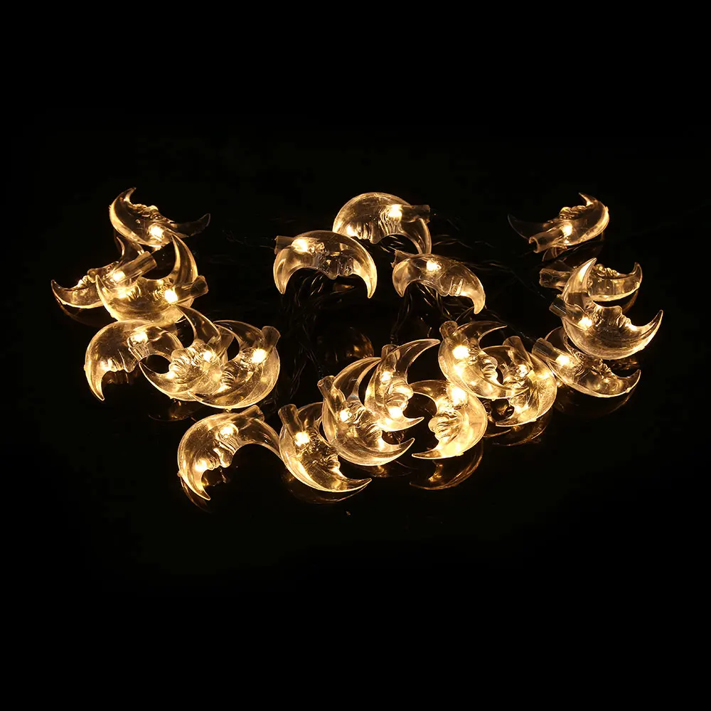 Светодиодный светильник в форме Луны сказочные огни на солнечных батареях