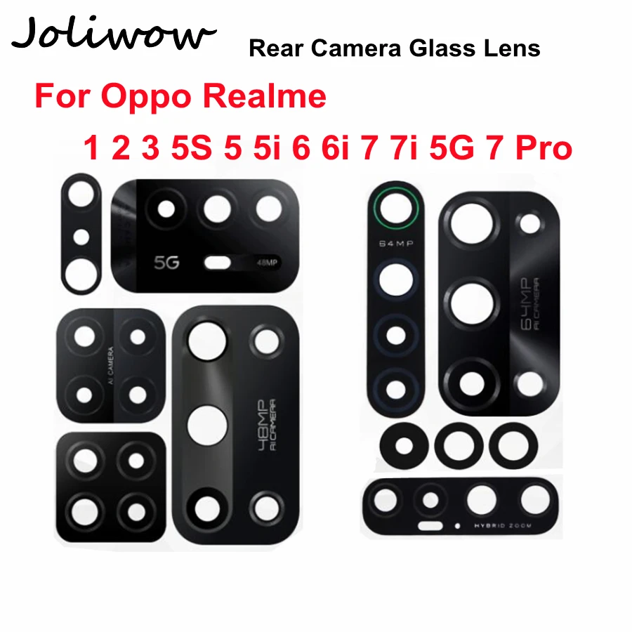 

Rear Camera Glass Lens For Oppo Realme 1 2 3 5S 5 5i 6 6i 7 7i 5G 7 Pro Back Main Camera Glass Lens Replacement