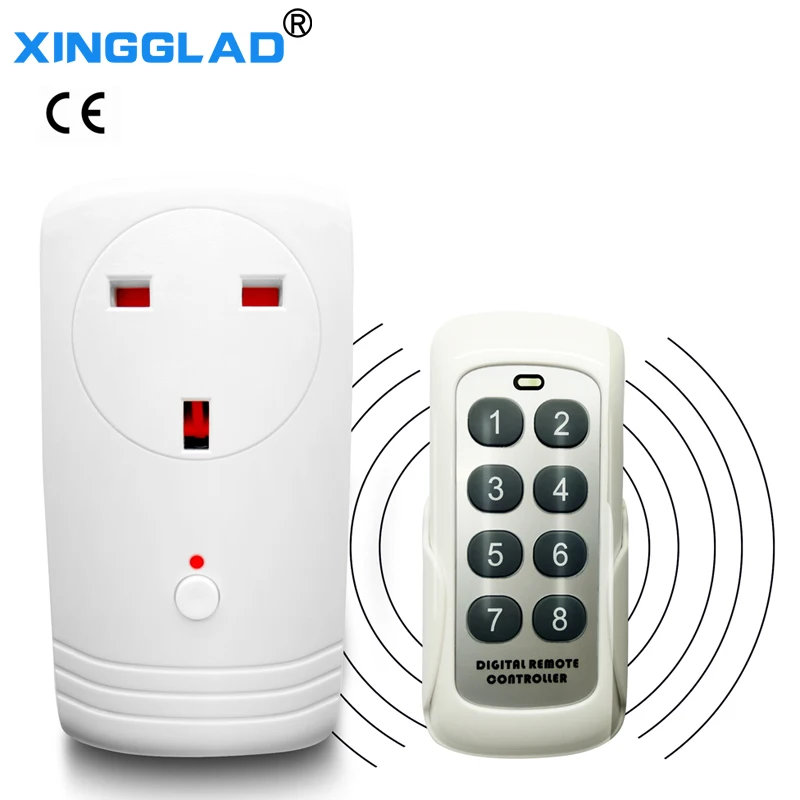 Штепсельная Вилка стандарта Великобритании разъем переходник RF 433 МГц