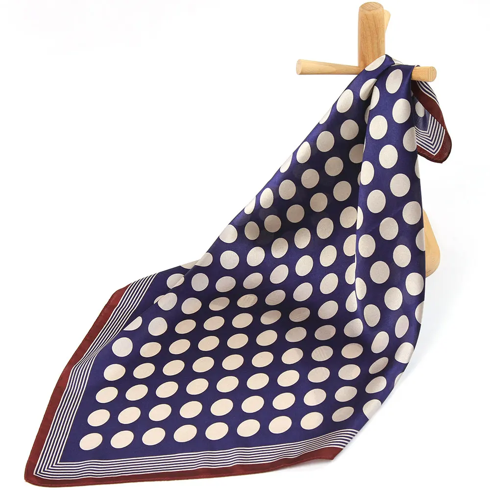 

Pure Silk Dot Women Scarf Bandana Female Scarf for Hair Print Handkerchief Women's Natural Silk Square Headband Neck Head Scarf