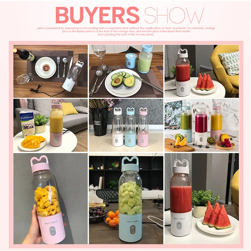 Портативная электрическая соковыжималка чашка-миксер стеклянная машина 150 Вт