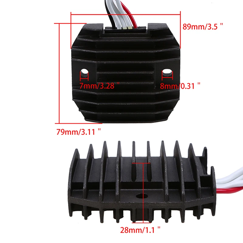Posbay 1 шт. черный CNC Алюминиевый Регулятор напряжения мотоцикла Выпрямитель для