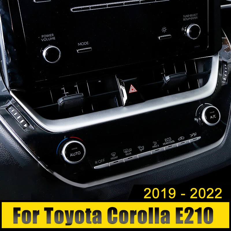 

ABS Carbon Fiber Navigation Strip Cover Trim Frame Sticker For Toyota Corolla 2019-2021 2022 E210 12th Car Styling Accessories