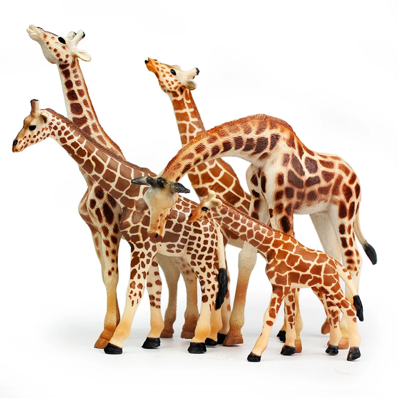 

Children's Solid Simulation Zoo Toy Giraffe Set Toy Model Wild Animal World Furniture Decoration Figure Model