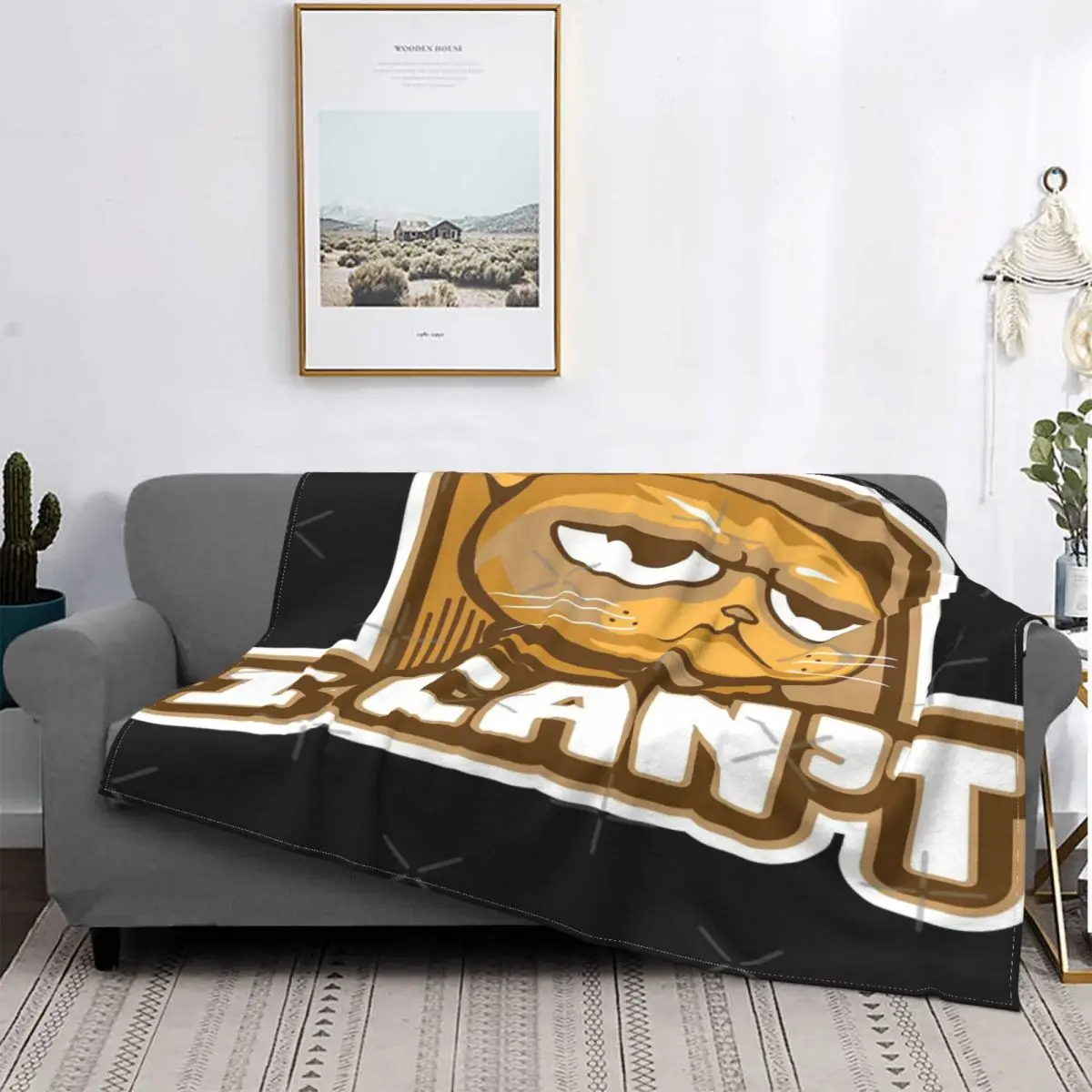 

Manta с принтом в виде котика, I can With Moody, colcha para cama a cuadros, manta para Baby, toalla de lujo para v