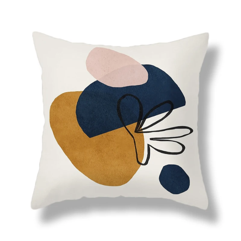 Декоративная подушка в современном художественном стиле наволочка с