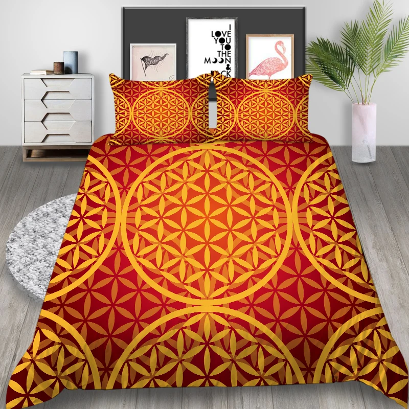 Thumпостельные постельные принадлежности с изображением листьев набор King свежее