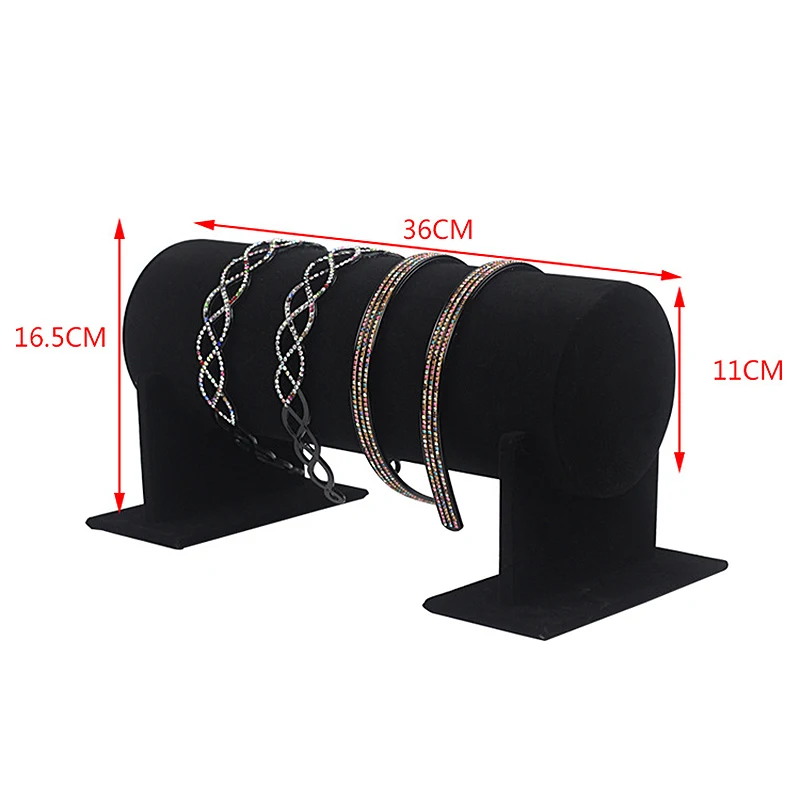 Бархатная Съемная повязка на голову обруч для волос застежка стойка дисплея 36 см