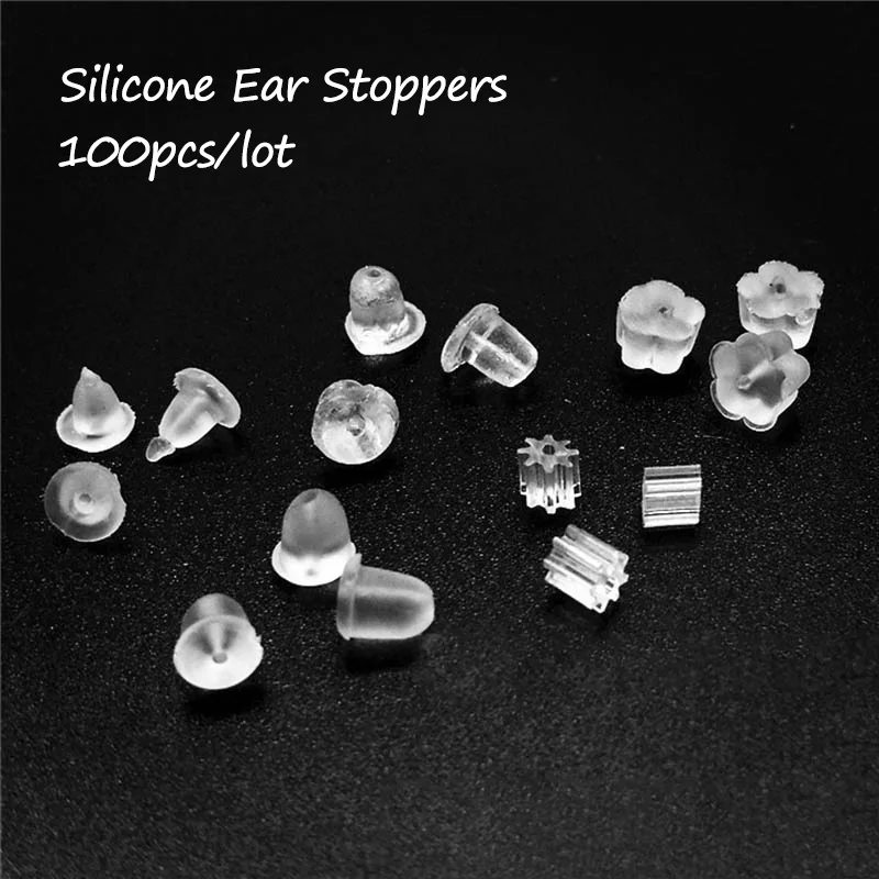 100 шт./лот силиконовые ушные пробки резиновые экологически чистые пластиковые