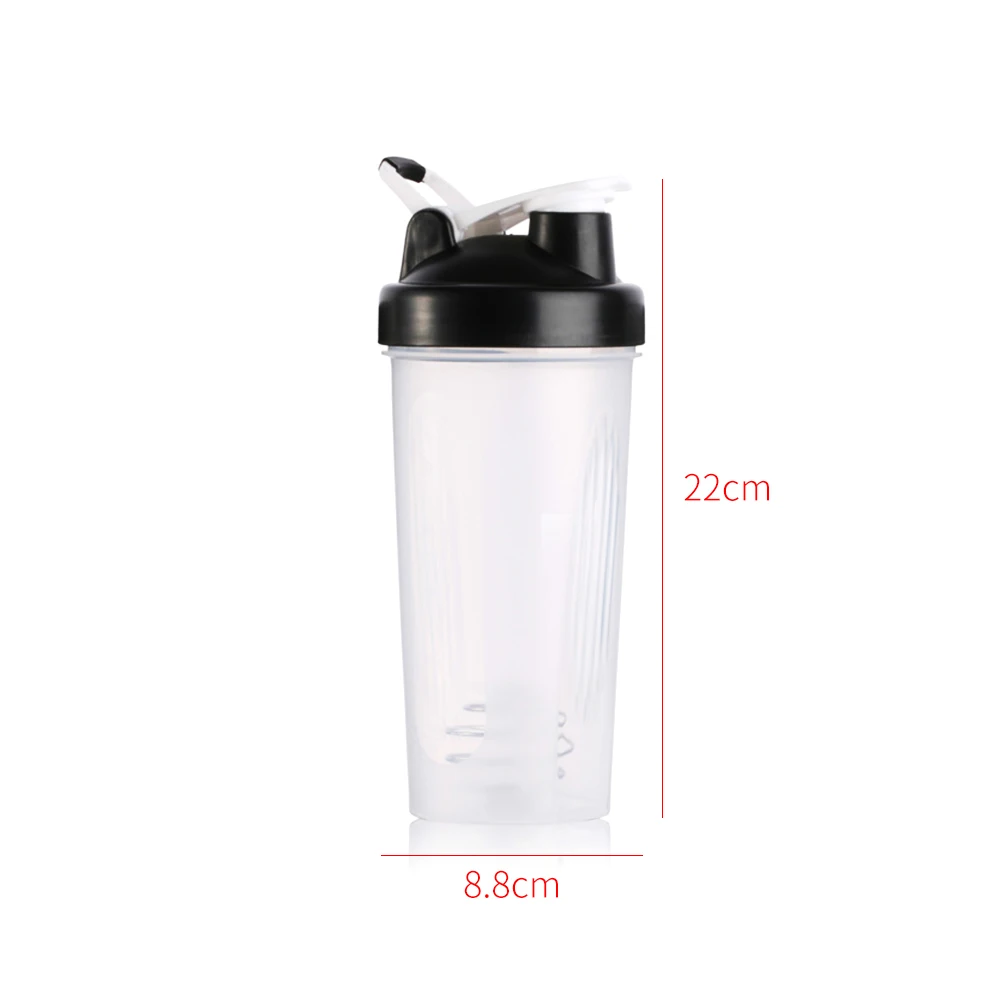 

600ml/400ml Creative Shaker Bottle Sports Whey Protein Powder Mixing Bottle With Stirring Ball Itness Water Bottle BPA Free