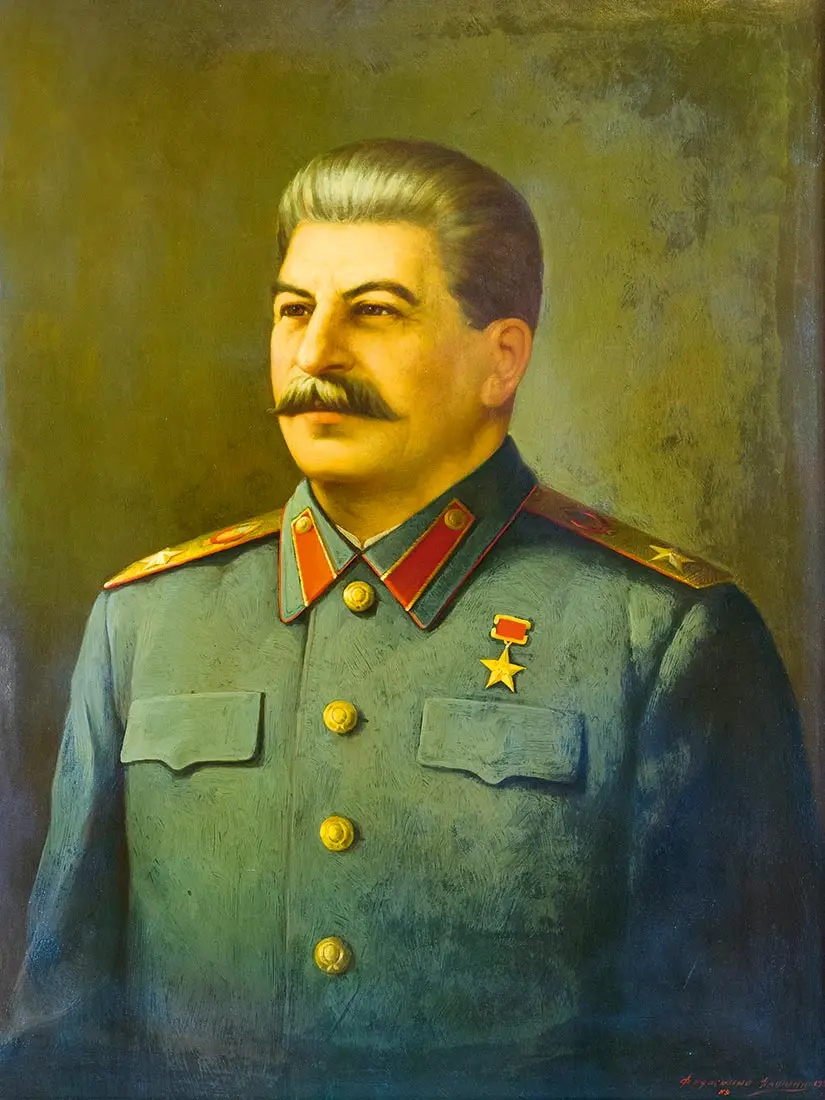 

Портрет лидера Советского Союза времен Второй мировой войны Иосиф Сталин домашняя Художественная печать живопись на холсте
