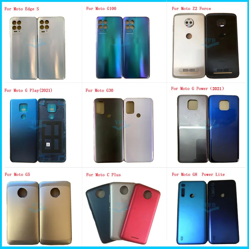 Задняя крышка батарейный отсек задняя корпуса для Motorola Moto G6 Edge S G100 Z2 Force G Play G30 G5 C