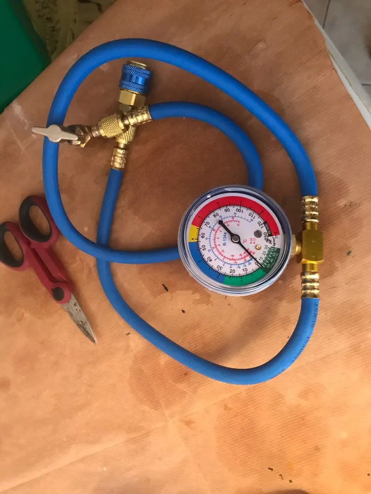 Заряжаемый шланг для хладагента A/C R134A Манометр низкого давления легкое