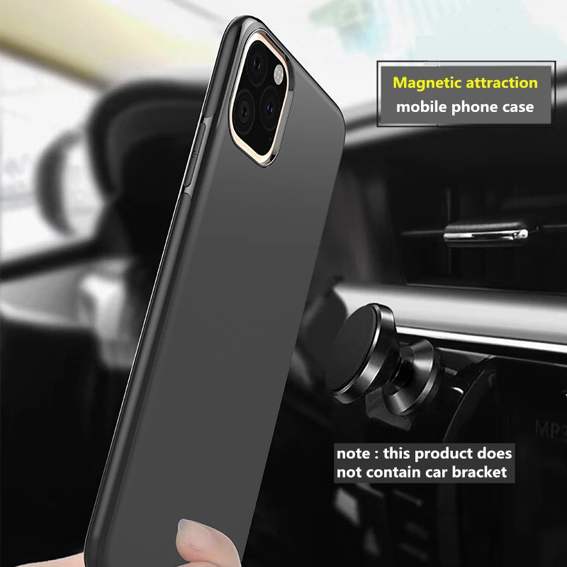 Встроенный Магнитный чехол для телефона iPhone XR XS Max 8 7 6S Plus Мягкий ТПУ 11 Pro задняя