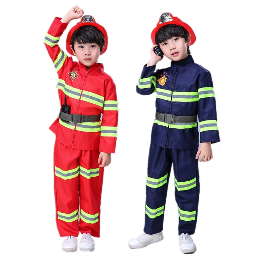 Костюм пожарного Сэм для мальчиков костюм косплея униформа на Хэллоуин вечерние