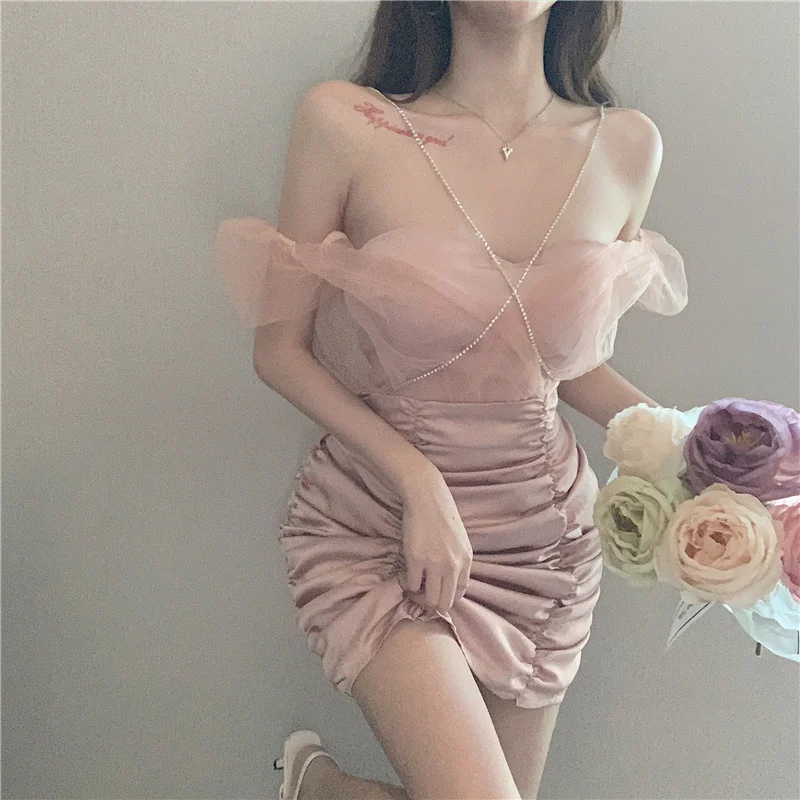 ~ Сексуальное платье во французском стиле для девушек красивое вечернее