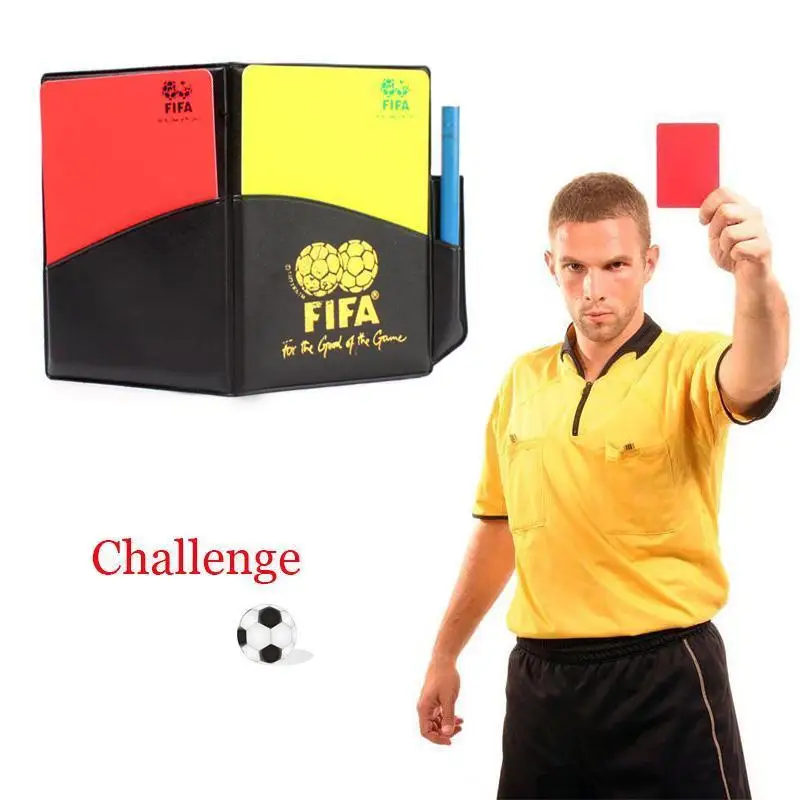 

Спортивный Футбольный рефери кошелек блокнот с красной картой и желтой картой полезный инструмент для рефери